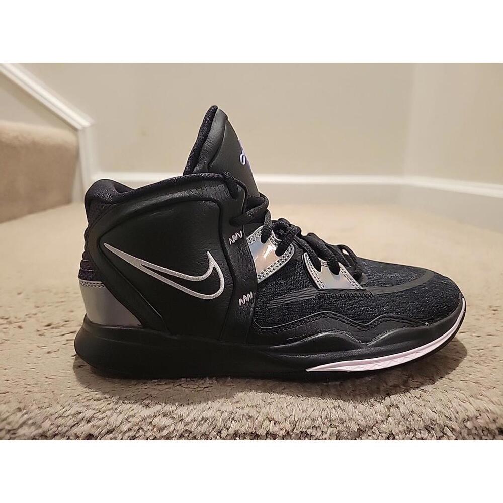 Size 7 (GS) - Nike Kyrie Infinity Mid Black Metallic Silver